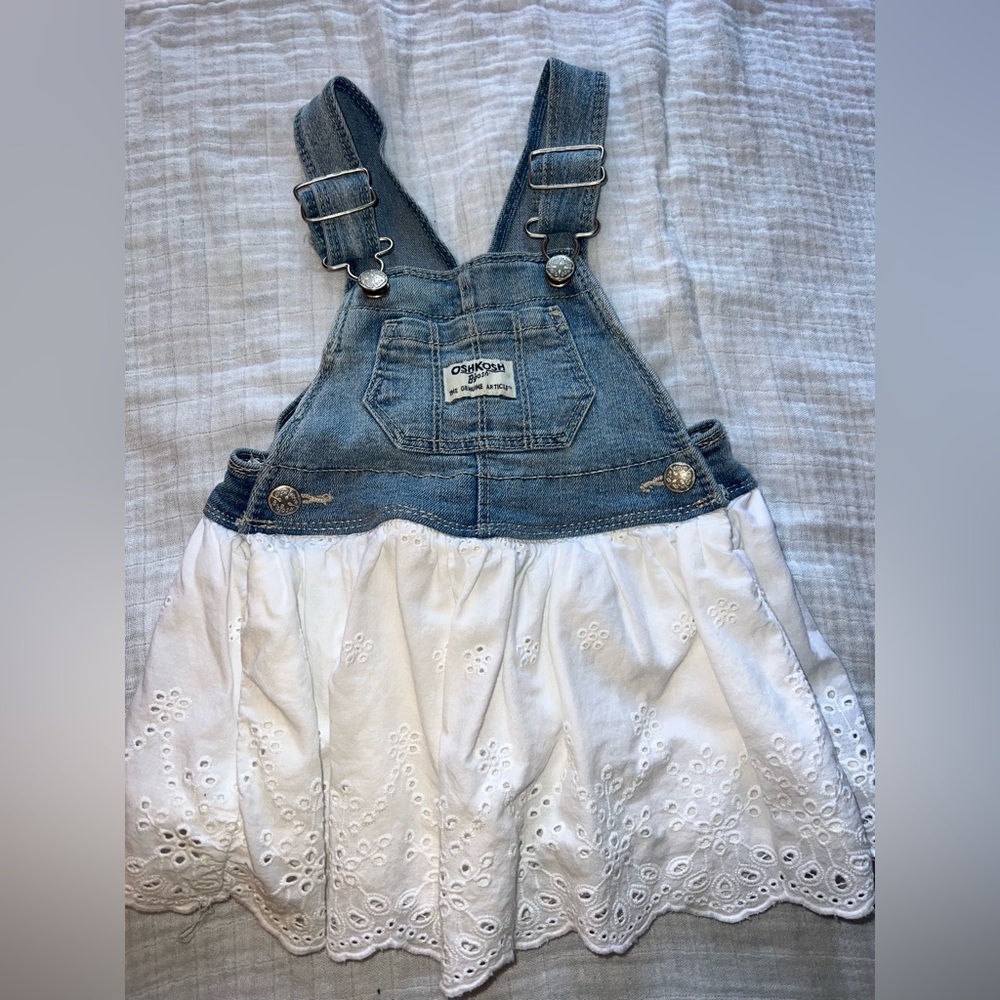 Baby Eyelet Denim Jumper Dress